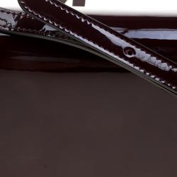 Pre Owned Cerruti 1881 Red Patent Leather Brenda Crossbody Bag