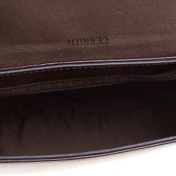 Pre Owned Cerruti 1881 Red Patent Leather Brenda Crossbody Bag