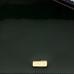 Pre Owned Cerruti 1881 Green Patent Leather Brenda Crossbody Bag