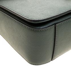 Pre Owned Cerruti 1881 Green Leather Cerrutis Shoulder Bag