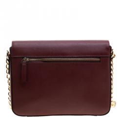 Pre Owned Cerruti 1881 Red Leather Cerrutis Shoulder Bag