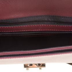 Pre Owned Cerruti 1881 Red Leather Cerrutis Shoulder Bag