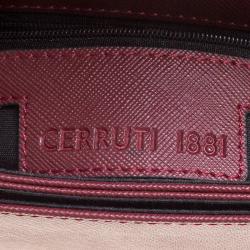 Pre Owned Cerruti 1881 Red Leather Cerrutis Shoulder Bag