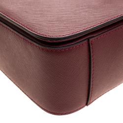 Pre Owned Cerruti 1881 Red Leather Cerrutis Shoulder Bag