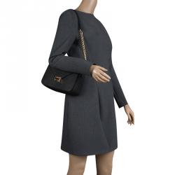 Pre Owned Cerruti 1881 Black Leather Cerrutis Shoulder Bag