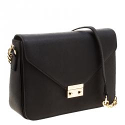 Pre Owned Cerruti 1881 Black Leather Cerrutis Shoulder Bag