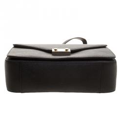 Pre Owned Cerruti 1881 Black Leather Cerrutis Shoulder Bag