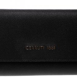 Cerruti 1881 Black Leather Cerrutis Continental Wallet