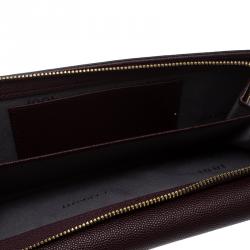 Pre Owned Cerruti 1881 Burgundy Leather Continental Wallet