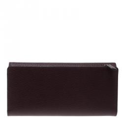 Pre Owned Cerruti 1881 Burgundy Leather Continental Wallet