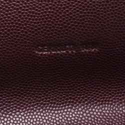Pre Owned Cerruti 1881 Burgundy Leather Continental Wallet