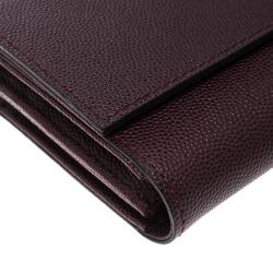 Pre Owned Cerruti 1881 Burgundy Leather Continental Wallet