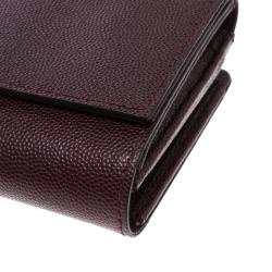 Pre Owned Cerruti 1881 Burgundy Leather Continental Wallet