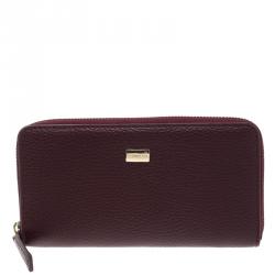 Cerruti 1881 Burgundy Leather Cerrutis Zip Around Wallet