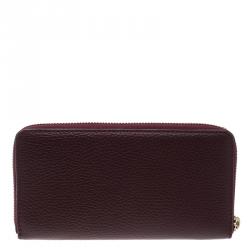 Cerruti 1881 Burgundy Leather Cerrutis Zip Around Wallet