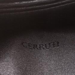 Cerruti 1881 Black Canvas and Croc Embossed Leather Trim Anna Zip Around Wallet