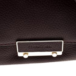 Pre Owned Cerruti 1881 Burgundy Leather Shoulder Bag
