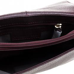Pre Owned Cerruti 1881 Burgundy Leather Shoulder Bag