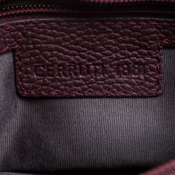 Pre Owned Cerruti 1881 Burgundy Leather Shoulder Bag