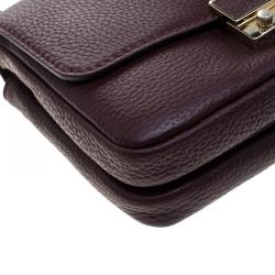 Pre Owned Cerruti 1881 Burgundy Leather Shoulder Bag