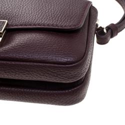 Pre Owned Cerruti 1881 Burgundy Leather Shoulder Bag