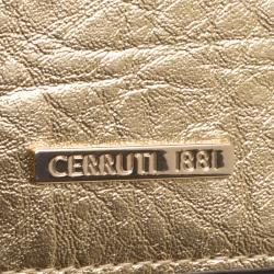 Cerruti 1881 Gold Leather Cerrutis Chain Clutch