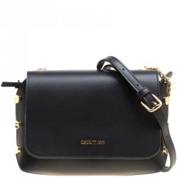 Cerruti 1881 Black Leather Marina Shoulder Bag