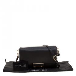 Cerruti 1881 Black Leather Shoulder Bag