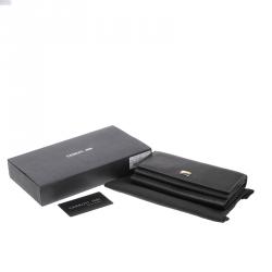 Cerruti 1881 Black Leather Cerrutis Flap Wallet