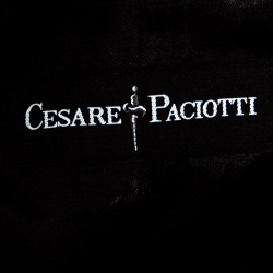 Pre Owned Cesare Paciotti Black Dagger Zip Detail Short Sleeve Leather Dress S