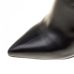 Cesare Paciotti Black Leather Dagger Detail Knee High Boots Size 40