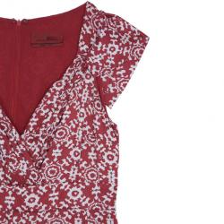 Pre Owned CH Carolina Herrera Red Printed Dress L