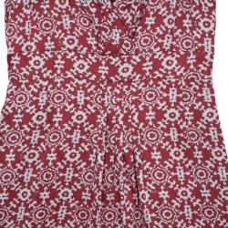 Pre Owned CH Carolina Herrera Red Printed Dress L