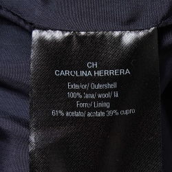 مملوكة مسبقًا CH Carolina Herrera Navy Blue Wool Button Front Jacket L