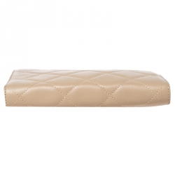 Pre Owned Carolina Herrera Beige Leather Chain Clutch