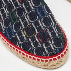 مملوكة مسبقًا CH Carolina Herrera Multicolor Monogram Canvas Espadrille Flats Size 40