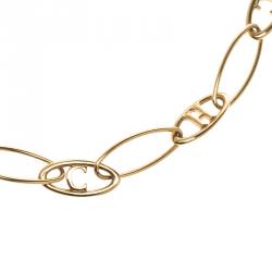 Pre Owned قلادة كارولينا هيريرا سلسلة وصلة لون ذهبي