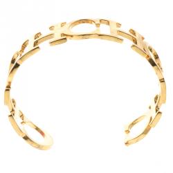 مملوكة مسبقًا سوار مفتوح كارولينا هيريا مفتوح عريض لون ذهبي CH18 سم