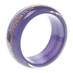 Pre Owned سوار عريض سي إتش كارولينا هيريرا راتنج بنفسجي بنقش ذهبي اللون 21 مم