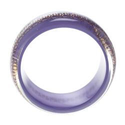 Pre Owned سوار عريض سي إتش كارولينا هيريرا راتنج بنفسجي بنقش ذهبي اللون 21 مم