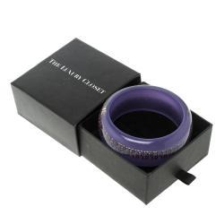 Pre Owned سوار عريض سي إتش كارولينا هيريرا راتنج بنفسجي بنقش ذهبي اللون 21 مم