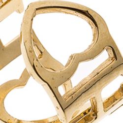 Pre Owned أقراط سي أتش كارولينا هيريرا حلقة شعار بقلب ذهبية اللون