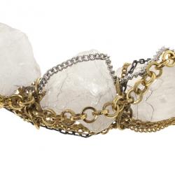 Pre Owned CH Carolina Herrera Chain & Rock Necklace