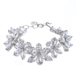 مملوكة مسبقًا سوار سي أتش كارولينا هيريرا مجموعة جاسمين كريستال فضي 