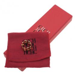 Pre Owned CH Carolina Herrera Gold-Tone Ring Size 56