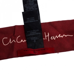 Pre Owned CH Carolina Herrera Printed Hortensia Abch Silk Bandeau Scarf
