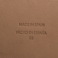 Pre Owned Carolina Herrera Black Leather CHHC Buckle Belt 95CM