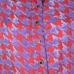 مملوكة مسبقًا فستان تونيك سي أتش كارولينا هيريرا كاروهات بنفسجي وأحمر بحزام M