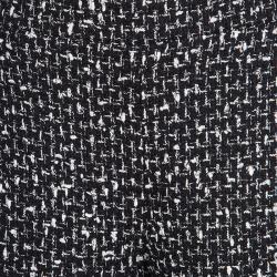 CH Carolina Herrera Monochrome Tweed Fringe Edged Slit Detail Culottes M