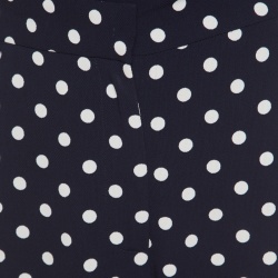 CH Carolina Herrera Navy Blue Polka Dotted Tapered High Waist Trousers M